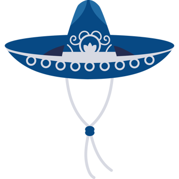 mexican charro sombrero blue png