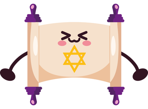 hanukkah character kawaii parchment png