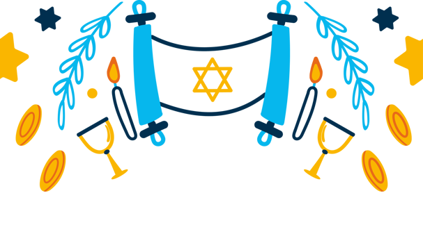 hanukkah frame decoration png