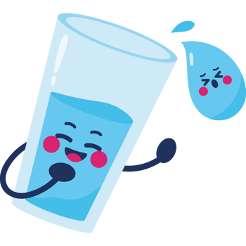 water day drop and glass character png