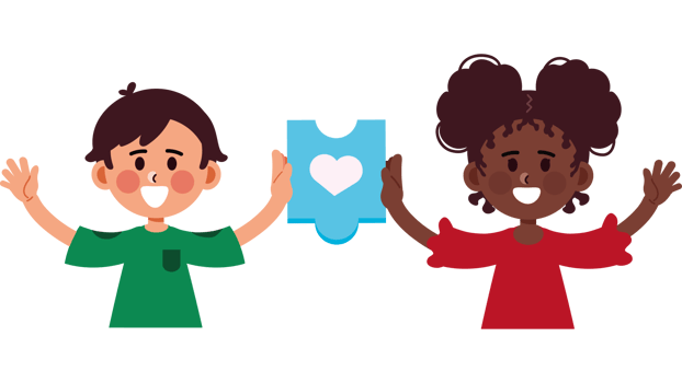 autism kids with puzzle png