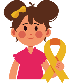 childhood cancer day girl with ribbon png