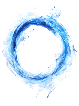 Abstract Blue Watercolor Circle on White png