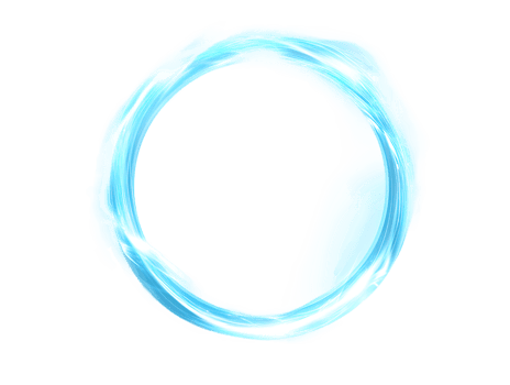 Abstract Light Blue Circular Shape on Transparent Background png