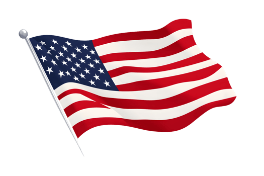 American Flag on a Transparent Background png