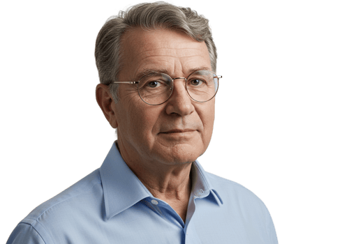 Portrait of a Serious Senior Man Wearing Glasses Blue Shirt Face Male Older Adult Black Image Photo png