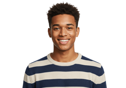 Happy Young Man Smiling Portrait Studio Shot Black Background Male Face Model Shirt Person Joyful png