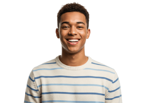 Happy Young Man Smiling Portrait Studio Shot Black Background Male Face Model Adult Human Shirt png