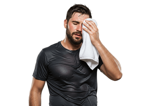 Sweaty Tired Athlete Man Wipes Face Towel Exhausted Fitness Body Male Sport Sports Muscle Health png