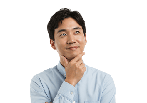 Thoughtful Asian Man Contemplating Decision Business Portrait Idea Mind Male Work Person Office png