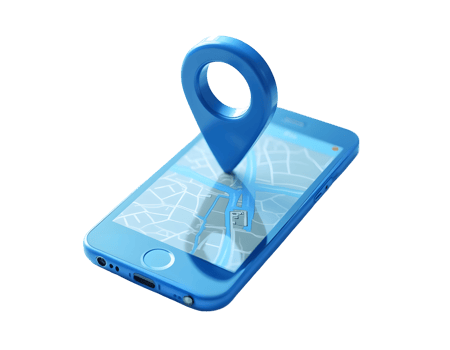 Blue Smartphone GPS Navigation App Location Pin png