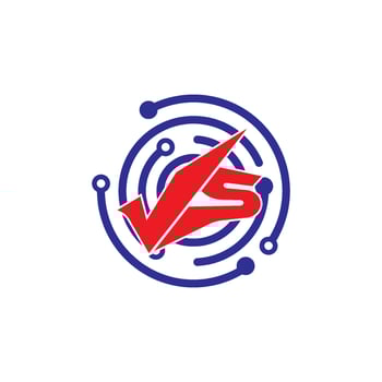 The logo for a company called vs vector