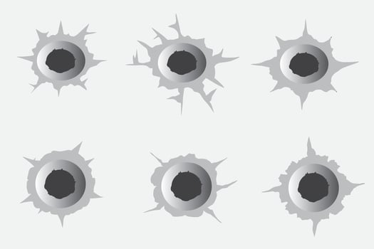 set of bullet hole good for sticker, element design, badge, print design, etc vector
