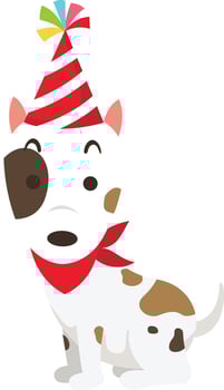 Happy dog on white background illustration vector