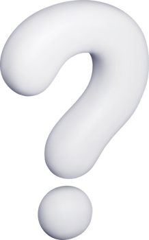 3D question white mark symbol png