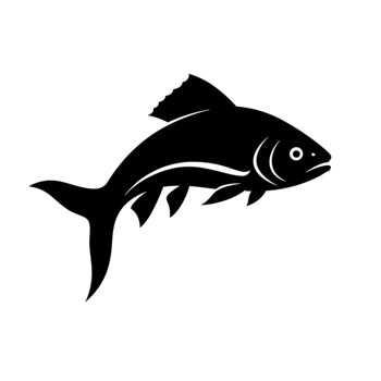 Elegant Line Art Fish Design Aquatic Wildlife Illustration Sea Icon Ocean Water Black White png