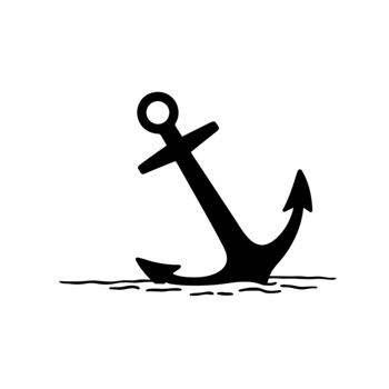 Simple Nautical Anchor Illustration Design Graphic Sea Art Ship Boat Line Hope Icon Ocean Water png