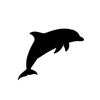 Elegant Dolphin Silhouette Ocean Animal Graphic Design Sea Art Line Icon Logo Water Black png