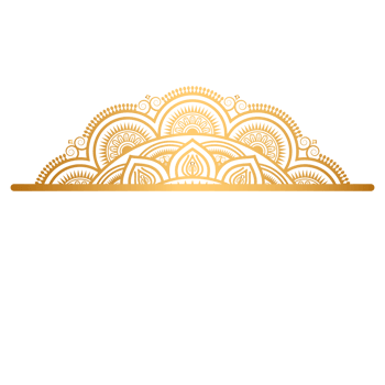 Indian flower mandala art with luxury golden circle frame transparent vintage gold circular pattern line art png