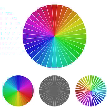 Rainbow color wheel variations vector