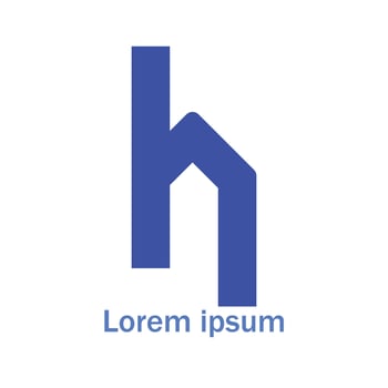 Abstract H letter real estate logo design vector