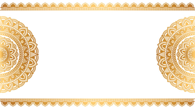 Luxury golden mandala islamic invitation wedding card background vector