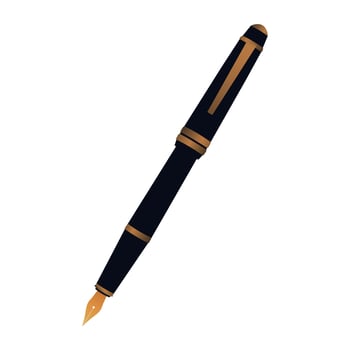 Fountain Pen Black And Yellow Gradients Design vector