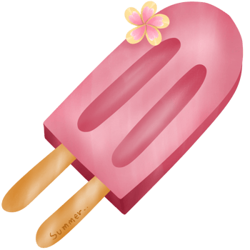 ice cream decorated with cute flowers png