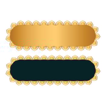 Premium Light Color Islamic Golden Text Box With Luxury Colored Borde vector