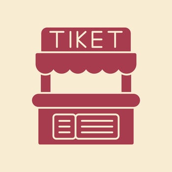 Ticket Office trendy art handsome abstract illustration colorful useful design vector