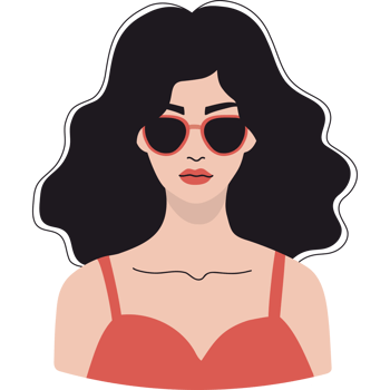 Beautiful girl with sunglasses png