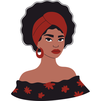 Pretty African American Woman Portrait png