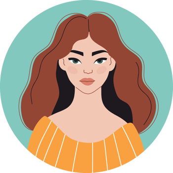 Avatar Cute Woman Portrait png