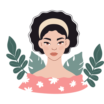 Beautiful Woman with leaves png