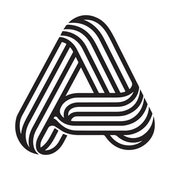 Unique Letter A Shapes Logo vector