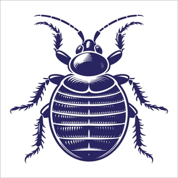 A bug with long legs and wings on a white background vector