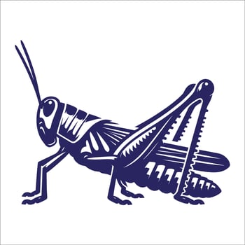 Grasshopper silhouette silhouette illustration vector