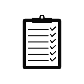 Checklist icon illustration on white background vector