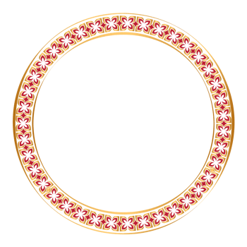 Golden Circle Frame Border with Golden circle frame border and intricate mandala indian art png