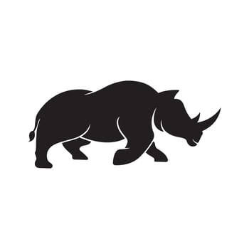 Rhino silhouette silhouette illustration vector