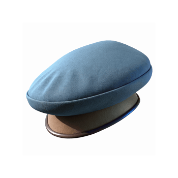 Blue Tweed Flat Cap Closeup Minimalist Design on Transparent Background png