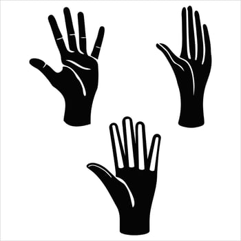 Peaceful Hand Pose Illustration vector
