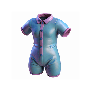 Blue And Purple Baby Romper With Buttons On Transparent Background For Fashion And Infant Clothing Design png