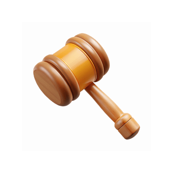 Wooden Judge Gavel Representing Justice Law Legal Decisions Transparent Background Isolated Object png