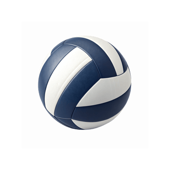 Blue And White Volleyball With Textured Panels For Sports Recreation And Training Equipment png