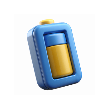 Blue And Yellow Geometric Plastic Container With Lid On Transparent Background For Packaging Design png
