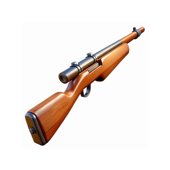 Wooden Hunting Rifle with Scope and Smooth Finish on Transparent Background for Outdoor Gear Design png