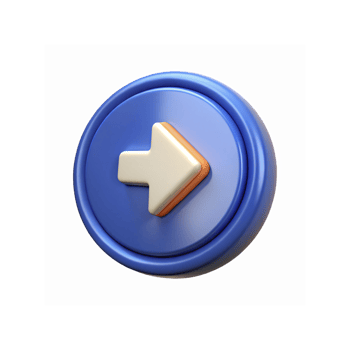 Blue Circular Button with White Arrow Icon for Interface Navigation and User Interface Design png