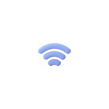 Blue Wireless Signal Icon Representing WiFi Connectivity on Transparent Background for Technology Use png