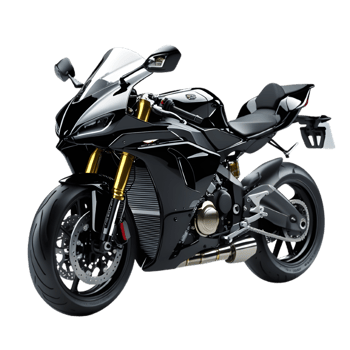 Sleek Black Motorcycle Powerful Engine Design Speed png